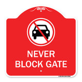 Never Block Gate with No Car Symbol