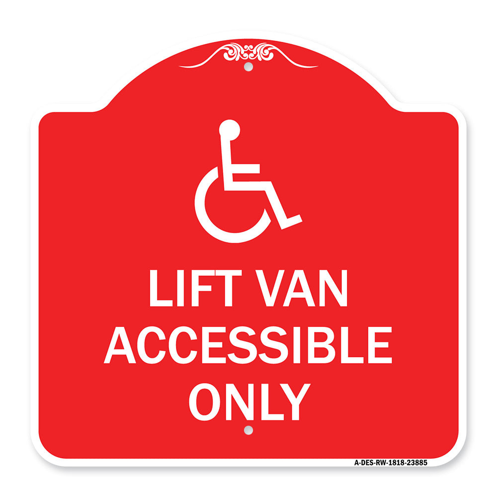 Lift Van Accessible Only (With Updated Isa Symbol)