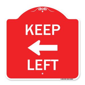 Keep Left Sign (Left Arrow)