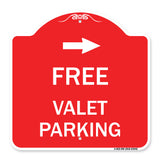 Free Valet Parking with Right Arrow