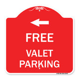 Free Valet Parking with Left Arrow