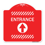 Flex Post Entrance with Straight Ahead Arrow Decal Only for Flex Paddle
