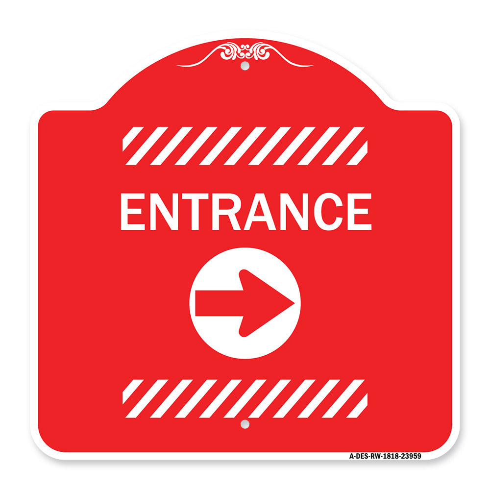 Flex Post Entrance with Right Arrow Decal Only for Flex Paddle