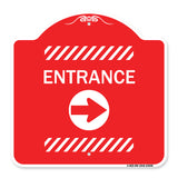 Flex Post Entrance with Right Arrow Decal Only for Flex Paddle