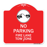 Fire Lane Tow Zone with Graphic