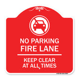 Fire Lane Keep Clear at All Times with Graphic