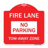 Fire Lane Sign No Parking Tow-Away Zone
