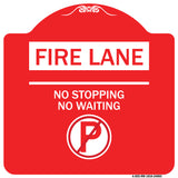 Fire Lane - No Parking No Waiting (With No Parking Symbol)