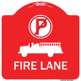 Fire Lane (With No Parking Symbol & Graphic)