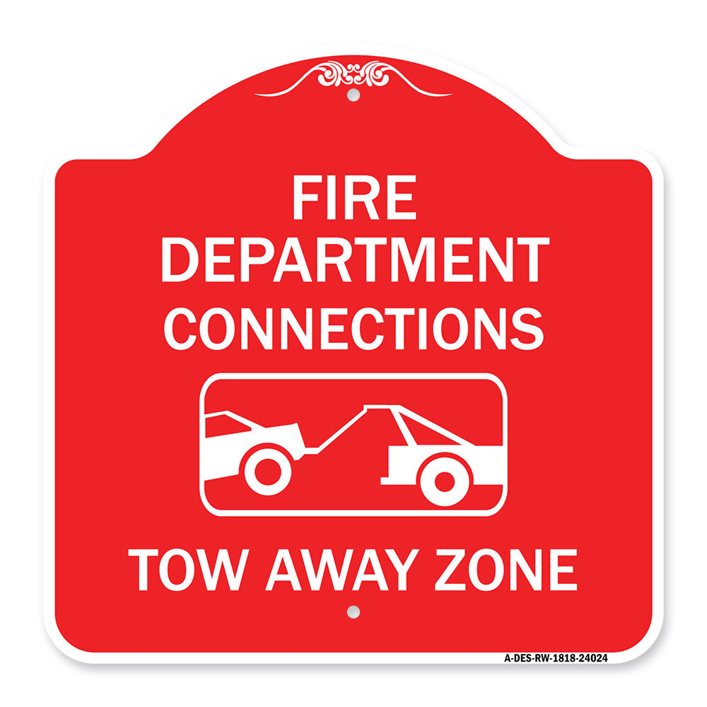 Fire Department Connection Tow Away Zone (With Graphic)