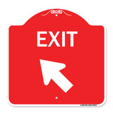 Exit Sign Exit with Left Arrow