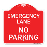 Emergency Lane No Parking Sign