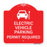 Electric Vehicle Parking Permit Required (With Electric Car Graphic)