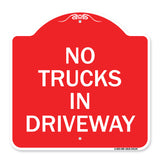 Driveway Sign No Trucks in Driveway