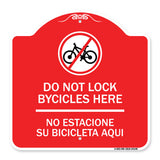 Do Not Lock Bicycles Here - No Estacione Su Bicicleta Aqui (With No Bicycle Graphic)