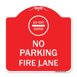 Do Not Enter No Parking Fire Lane with Graphic
