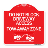 Do Not Block Driveway Access - Tow Away Zone (With Graphic)
