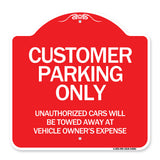 Customer Parking Unauthorized Cars Will Be Towed Away at Owner's Expense