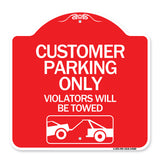 Customer Parking Only (Violators Will Be Towed) (Symbol)