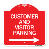 Customer and Visitor Parking (With Right Arrow)