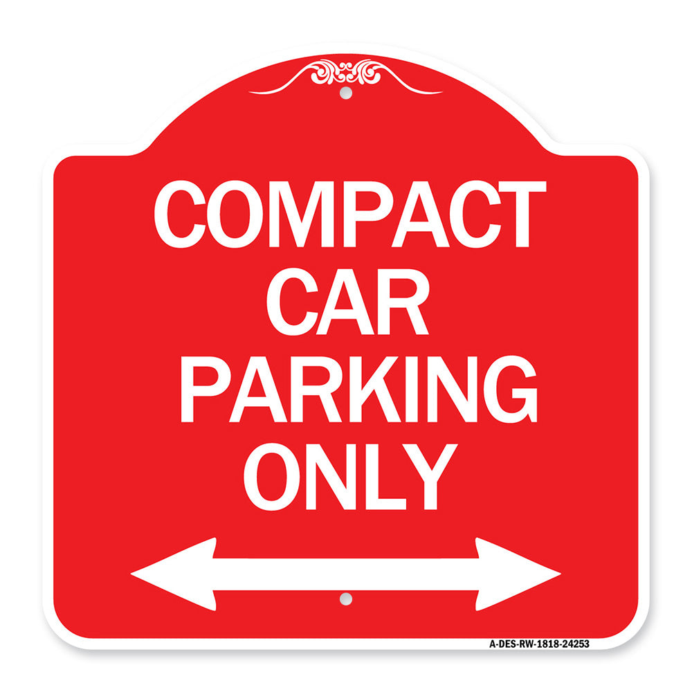 Compact Car Parking Only (With Bidirectional Arrow)