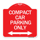 Compact Car Parking Only (With Bidirectional Arrow)