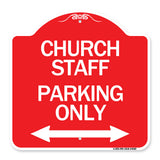 Church Staff Parking Only (With Bidirectional Arrow)