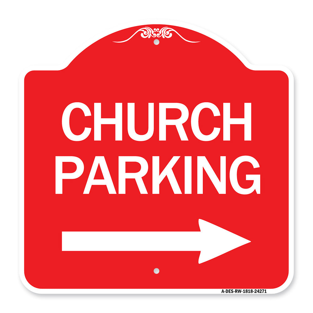 Church Parking (With Right Arrow)
