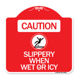 Caution - Slippery When Wet or Icy (With Graphic)