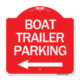 Boat Trailer Parking (With Left Arrow Symbol)