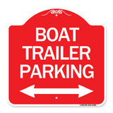 Boat Trailer Parking (With Bidirectional Arrow Symbol)