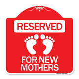 Blue Reserved Parking for New Mothers