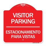 Bilingual Reserved Parking Sign Visitor Parking Estacionamiento Para Visitas