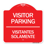 Bilingual Reserved Parking Sign Visitor Parking Visitantes Solamente