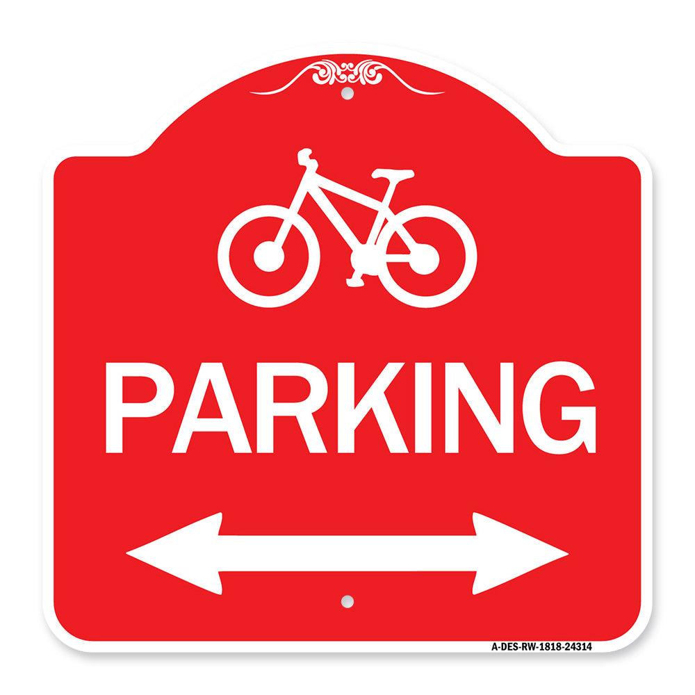 Bicycle Symbol Parking (With Bidirectional Arrow)