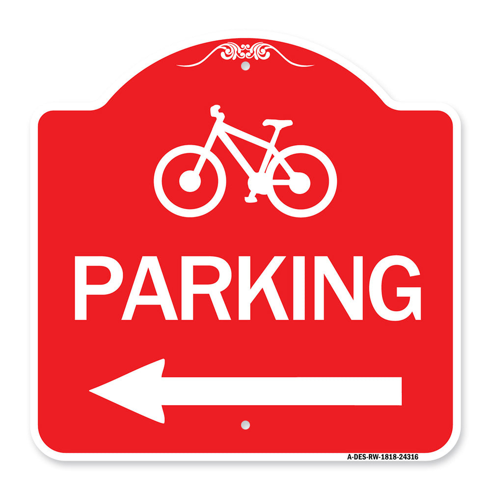 Bicycle Symbol Parking (Left Arrow)
