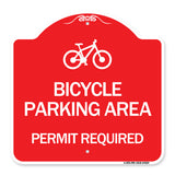 Bicycle Parking Area - Permit Required with Graphic