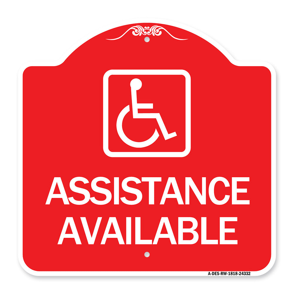 Assistance Available with Handicap Symbol