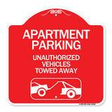 Apartment Parking - Unauthorized Vehicles Towed Away (With Car Tow Graphic)