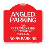 Angled Parking for Cars Trucks and Similar Vehicles - No RV Parking
