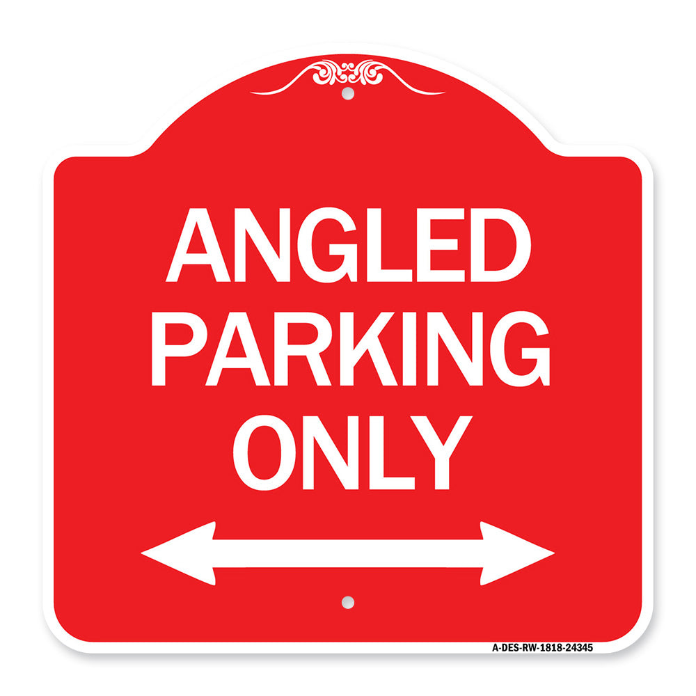 Angle Parking Only (With Bidirectional Arrow)