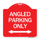 Angle Parking Only (With Bidirectional Arrow)