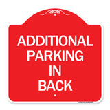 Additional Parking in Back Sign