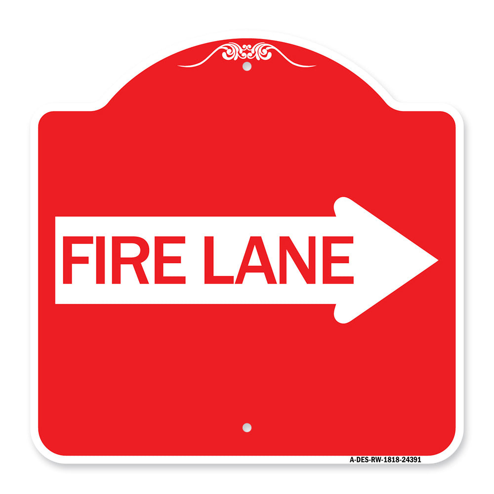 Fire Lane Right Arrow