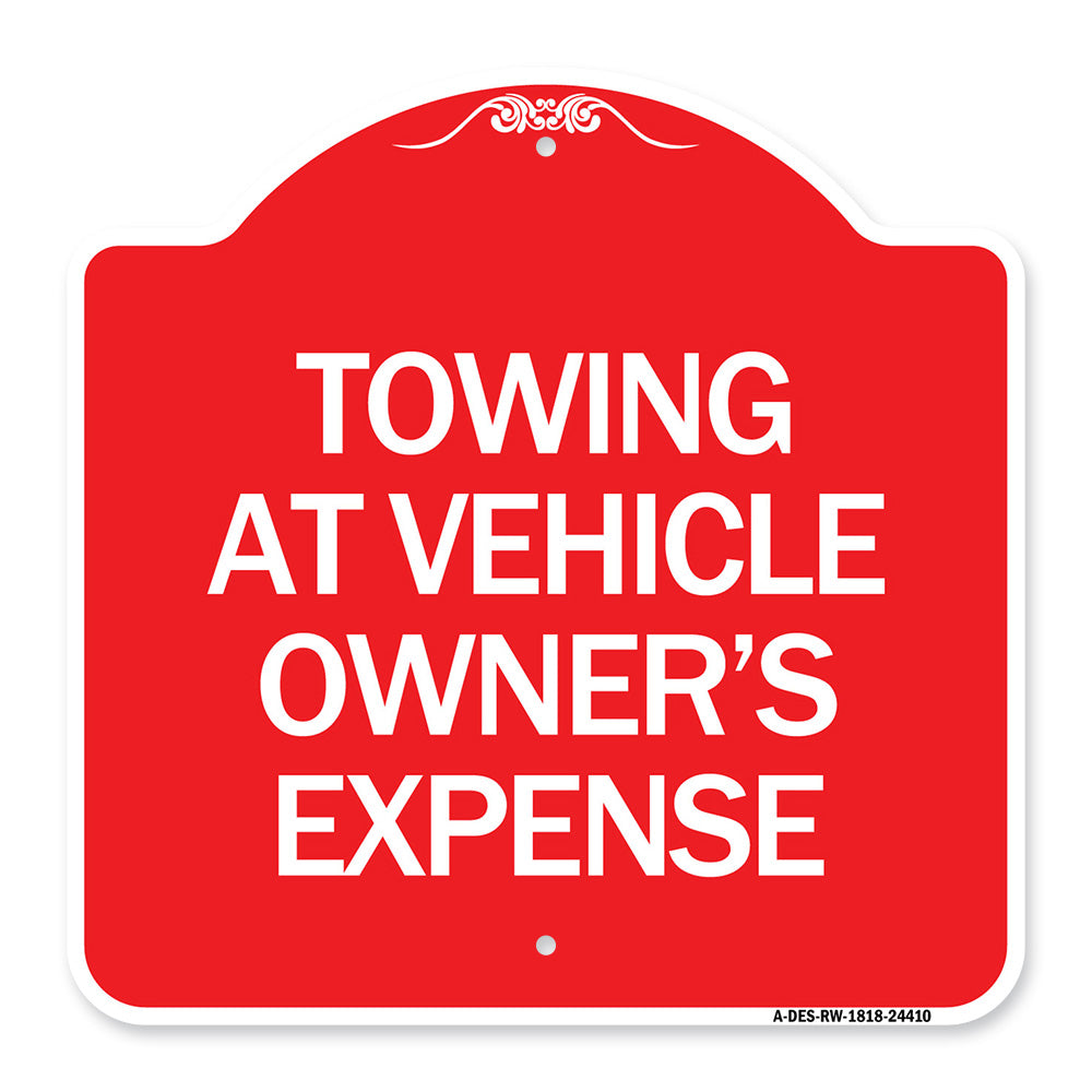 Towing at Vehicle Owner's Expense