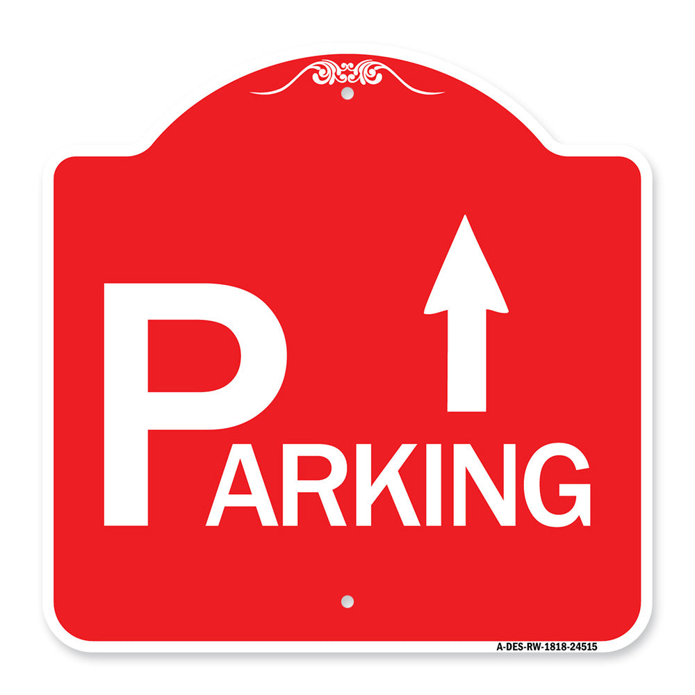 Parking with Arrow Pointing Up