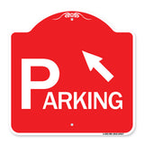 Parking with Arrow Pointing to Top Left