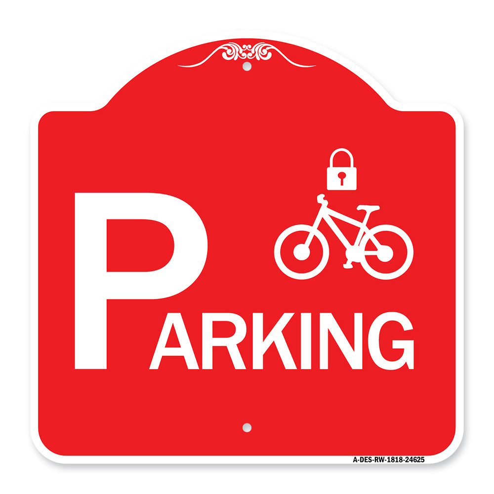 Parking (With Cycle and Lock Symbol)