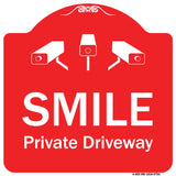 Smile Private Driveway With Video Surveillance Camera Graphics