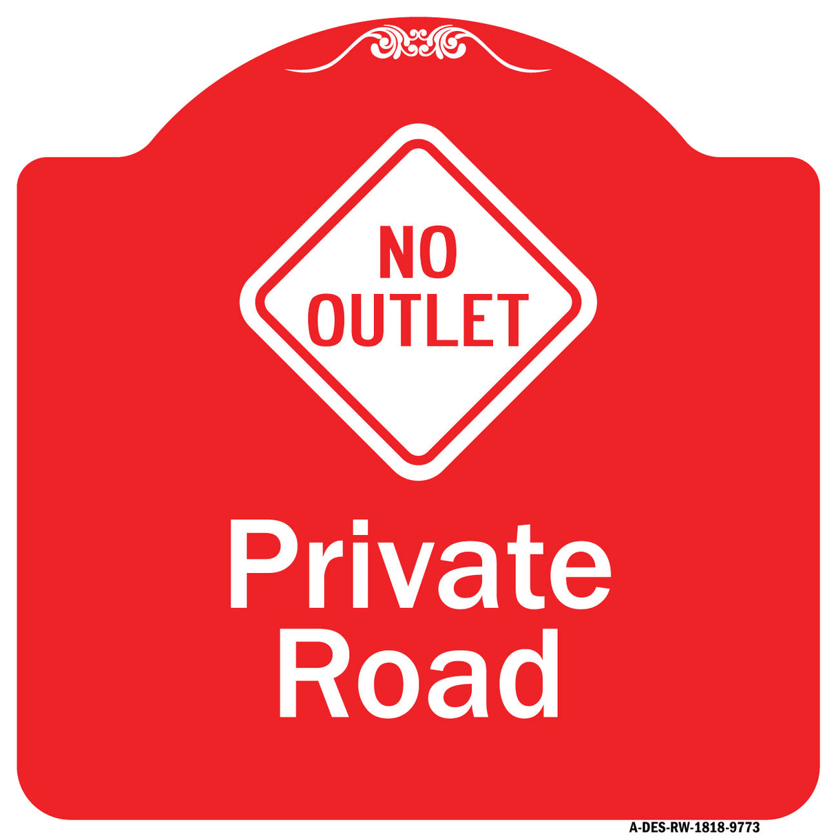 Private Road With No Outlet Symbol